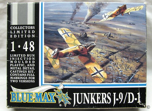 Blue Max 1/48 Junkers J-9 / D-1 - Swinemunde 1918-19 or Western Front August 1918 plastic model kit
